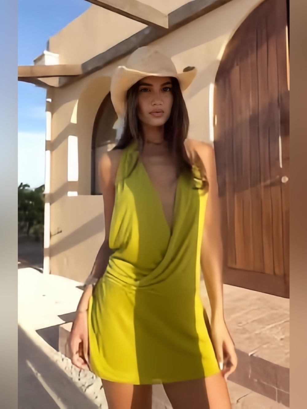 Indah Astra mini dress in Olive